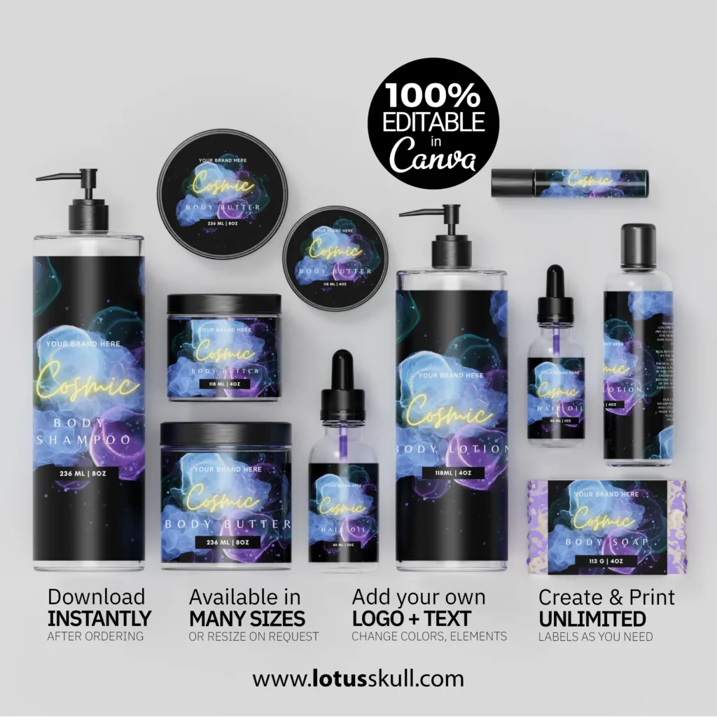Cosmic - Exclusive Label Template for Bodycare Product