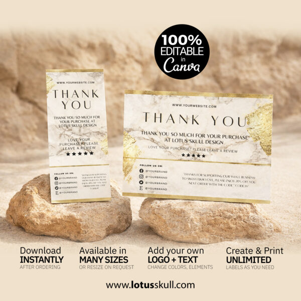 Luxury Spa Cosmetic - Thank You Card Template